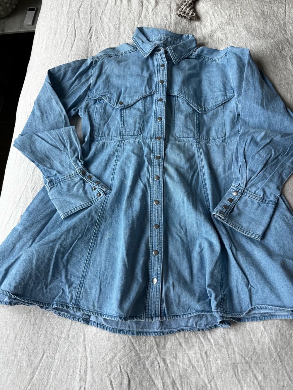 Free People Sammi Denim Mini Dress - Picture 2 of 4